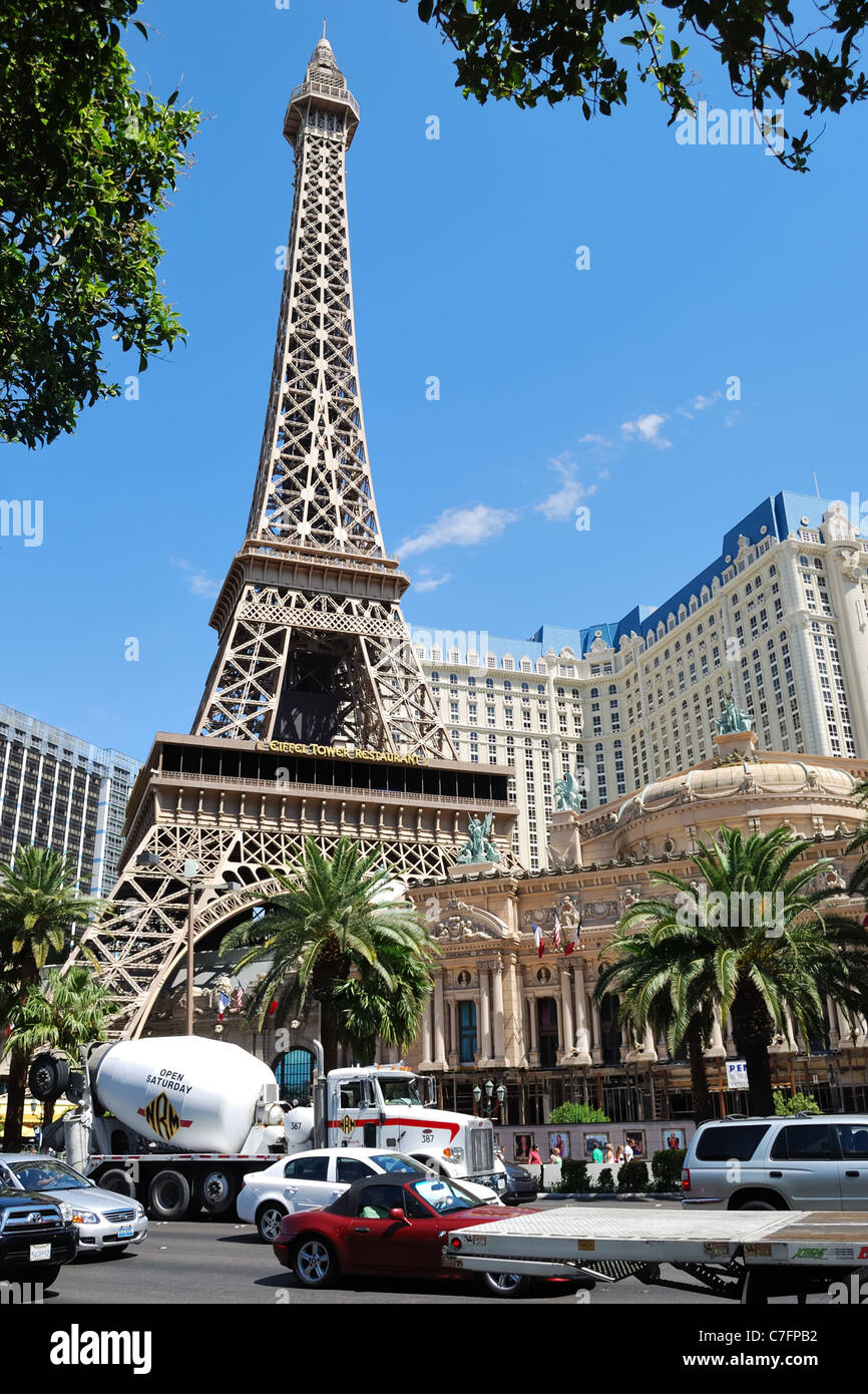 The Eiffel tower restaurant on the strip, Las Vegas, USA Stock