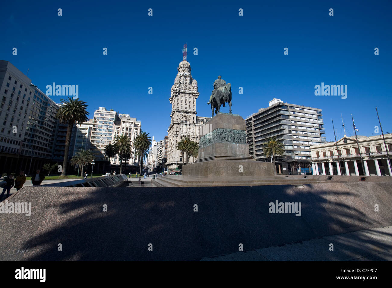 Plaza Independecia, Montevideo Uruguay Stock Photo