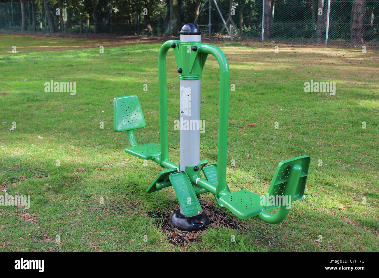 Leg Press Outdoor Gym Equipment in Necton Norfolk Stock Photo Alamy