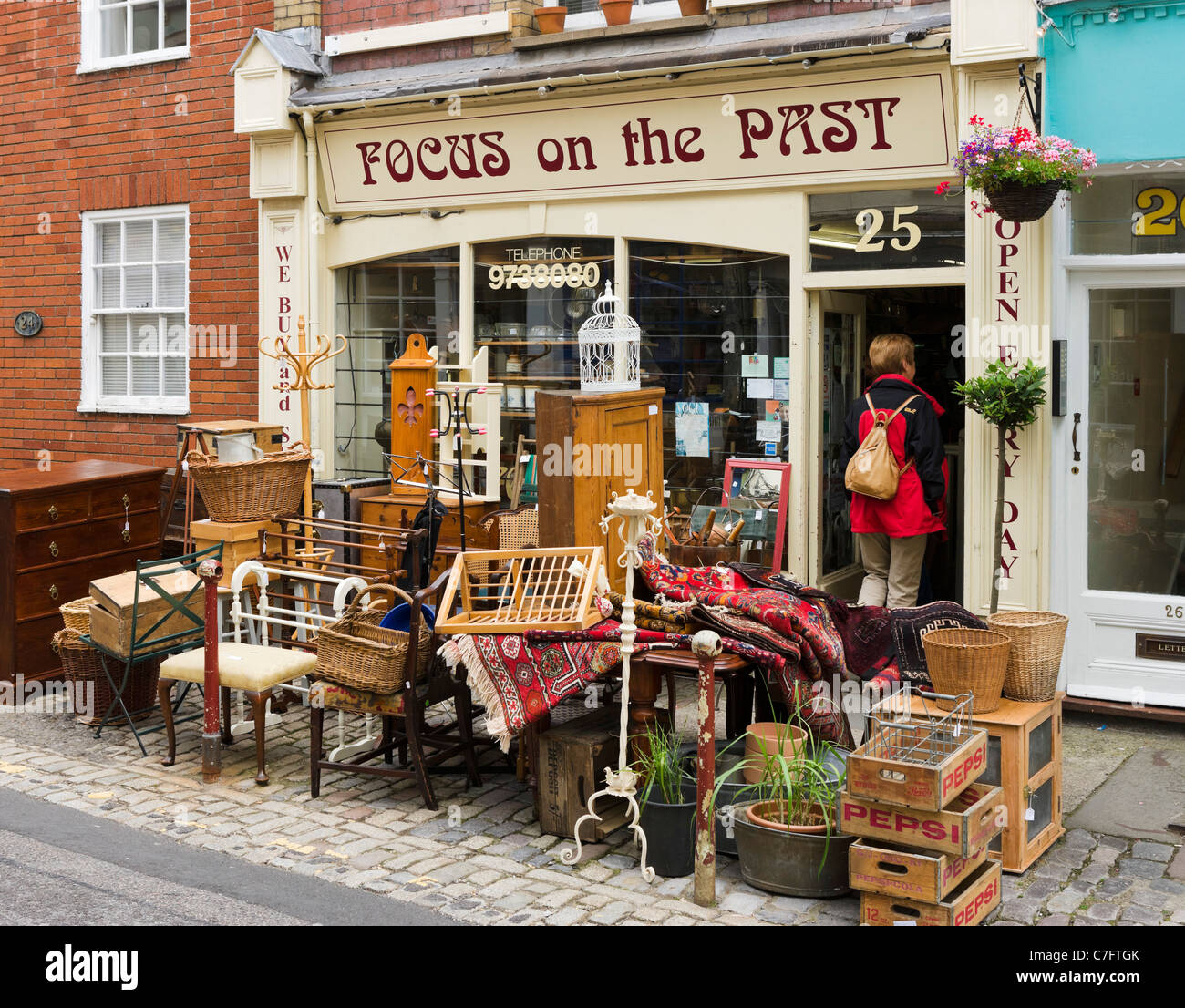 Secondhand shop in Clifton Village, Bristol, Avon, UK Stock Photo