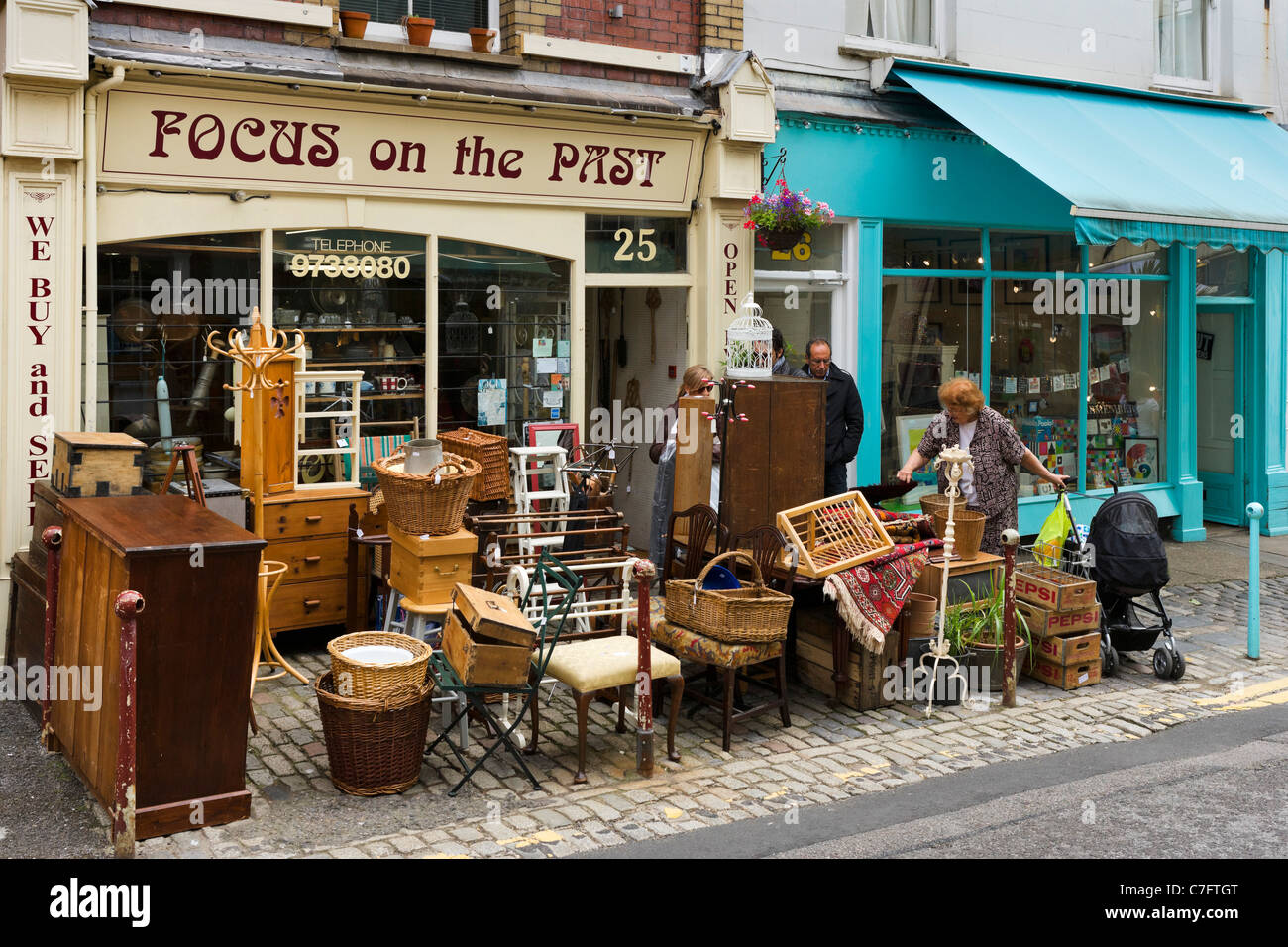 Secondhad shop in Clifton Village, Bristol, Avon, UK Stock Photo