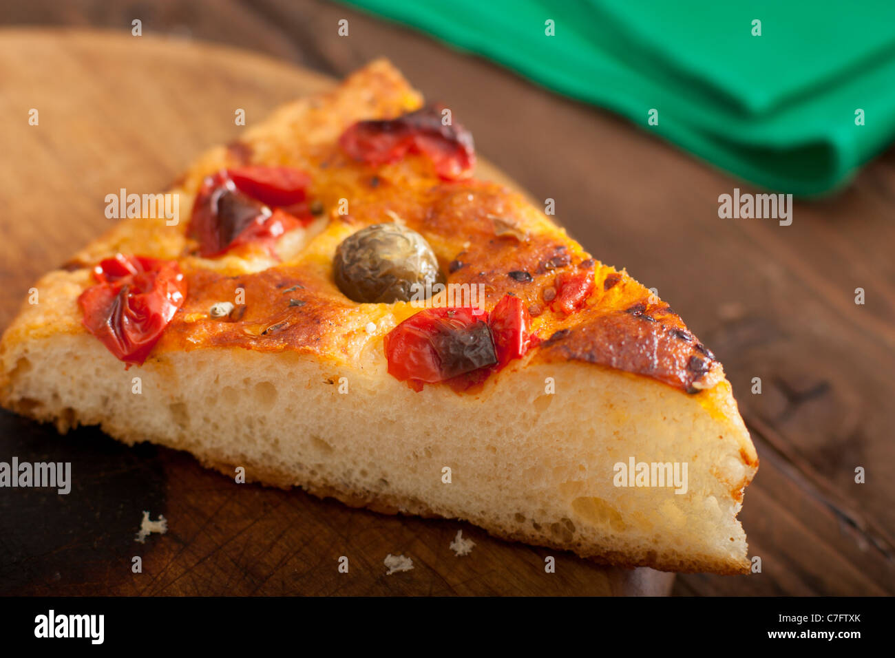 Focaccia with Tomato and Olives, Traditional Food from Apulia, Italy ...