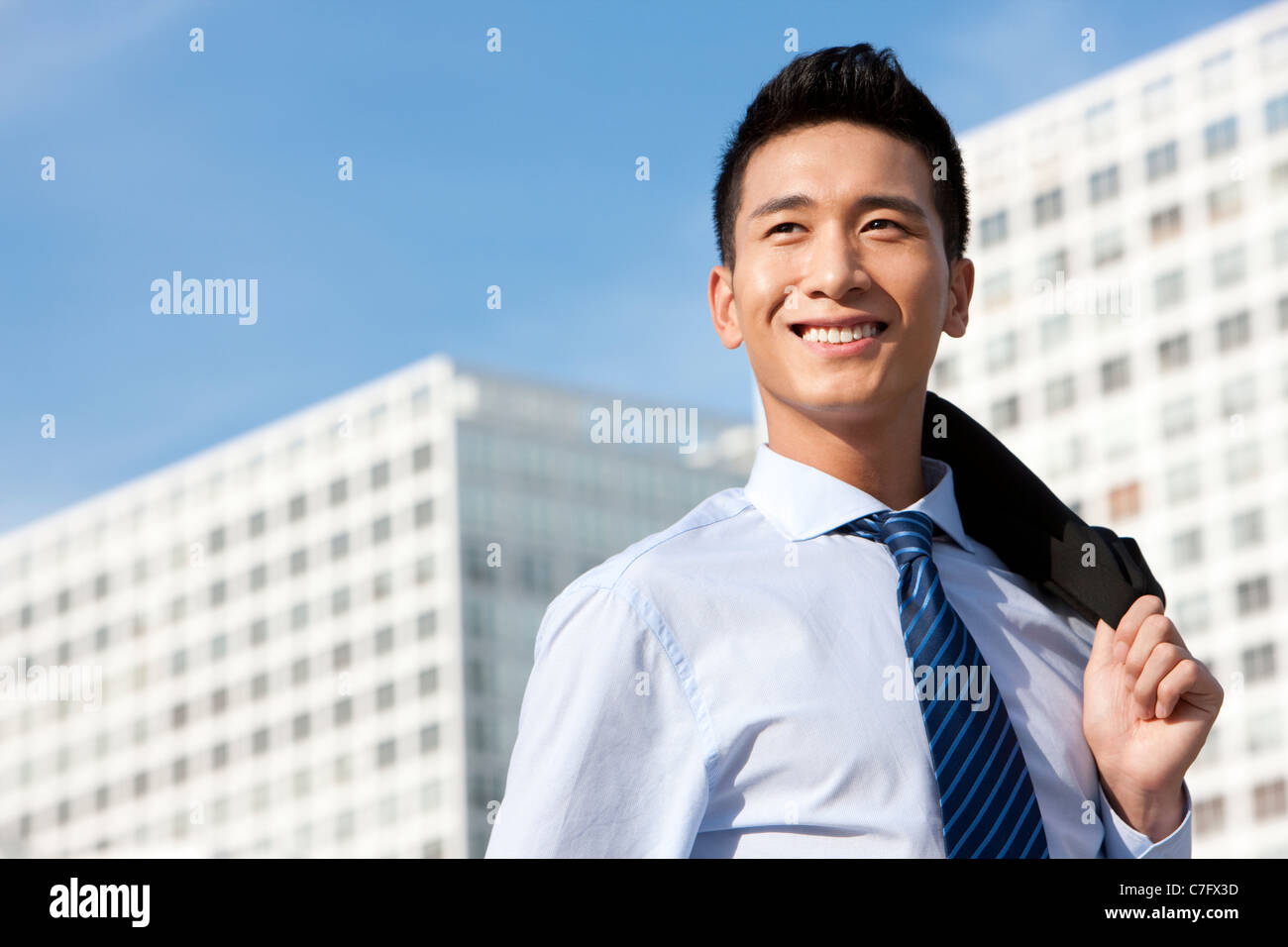 Confident Businessman Standing Outdoors Stock Photo - Alamy