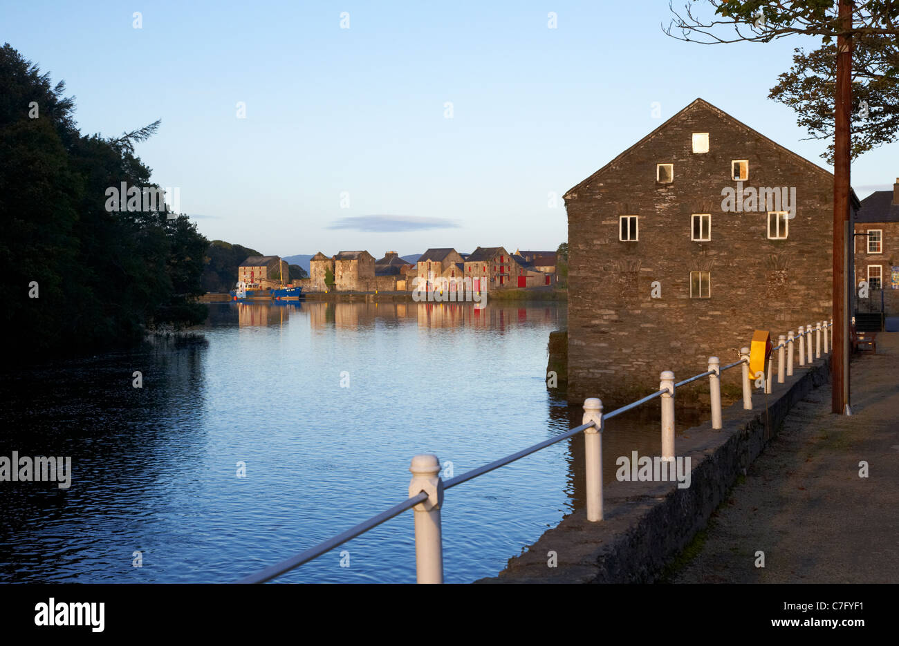 the old warehouses on the river lennon ramelton county donegal republic of ireland Stock Photo