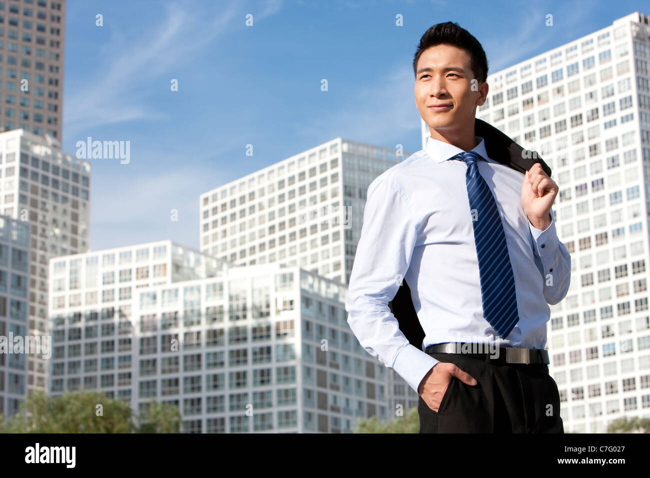 Confident Businessman Standing Outdoors Stock Photo - Alamy