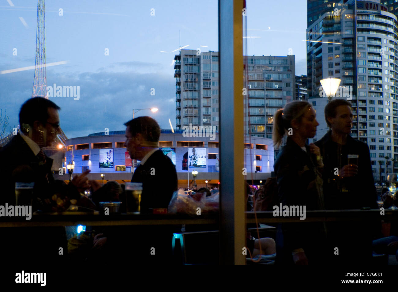 Drinks after work at the Transport Bar, Federation Square, Melbourne, Australia Stock Photo Alamy