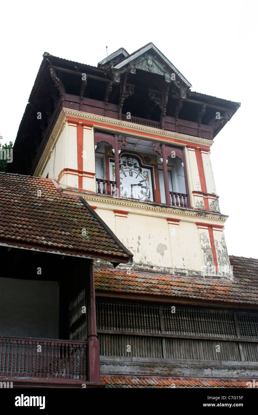 The 'Methan Mani' - a peculiar clock at the Kuthiramalika Palace Museum Stock Photo