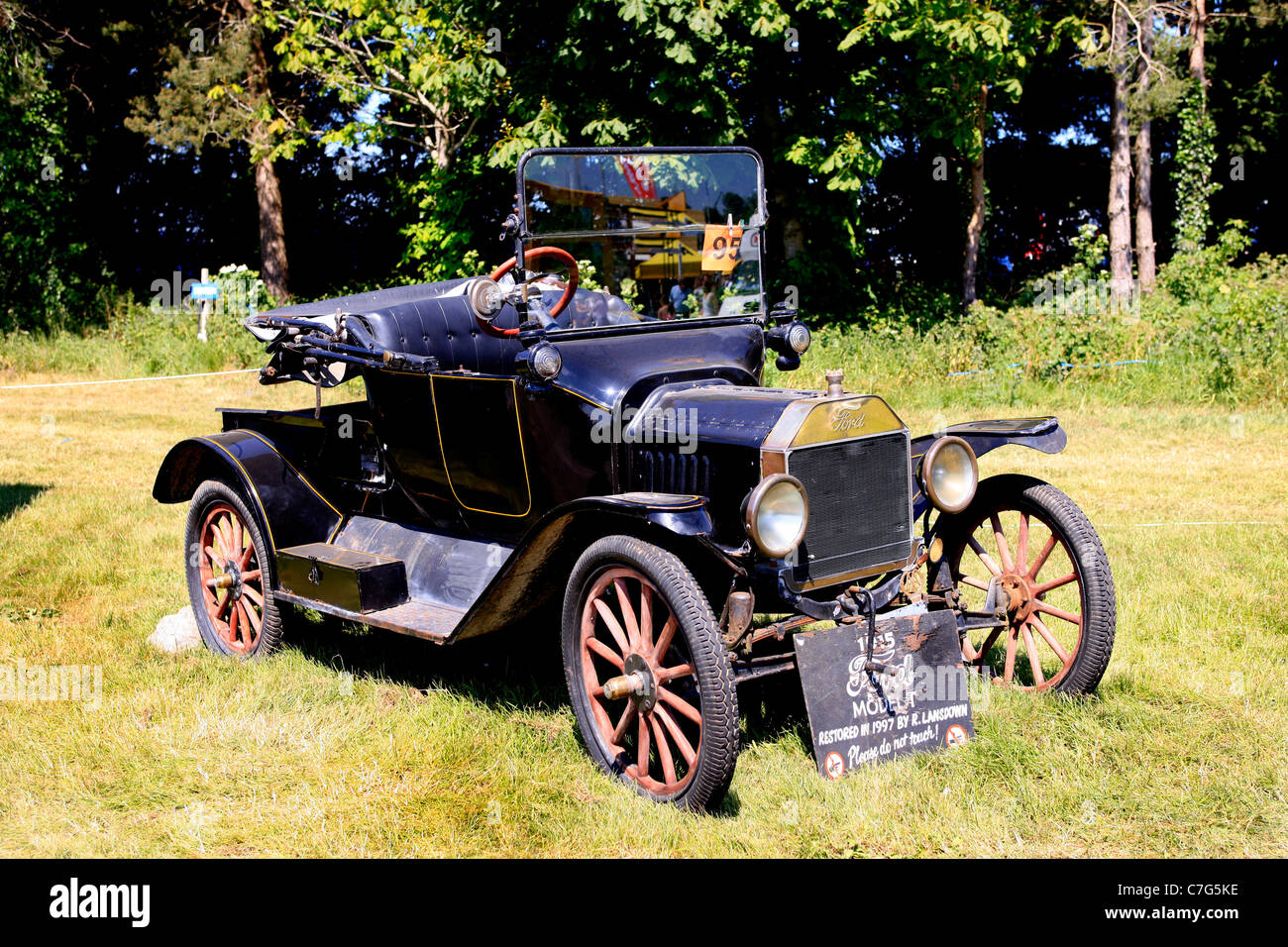 Old Ford Model T on display at a show Stock Photo