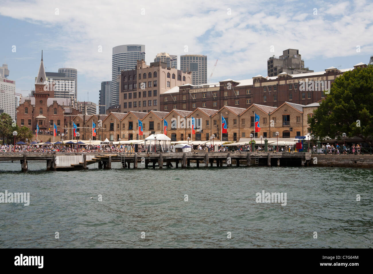 Campbells Cove restaurants, The Rocks, Sydney, Australia Stock Photo