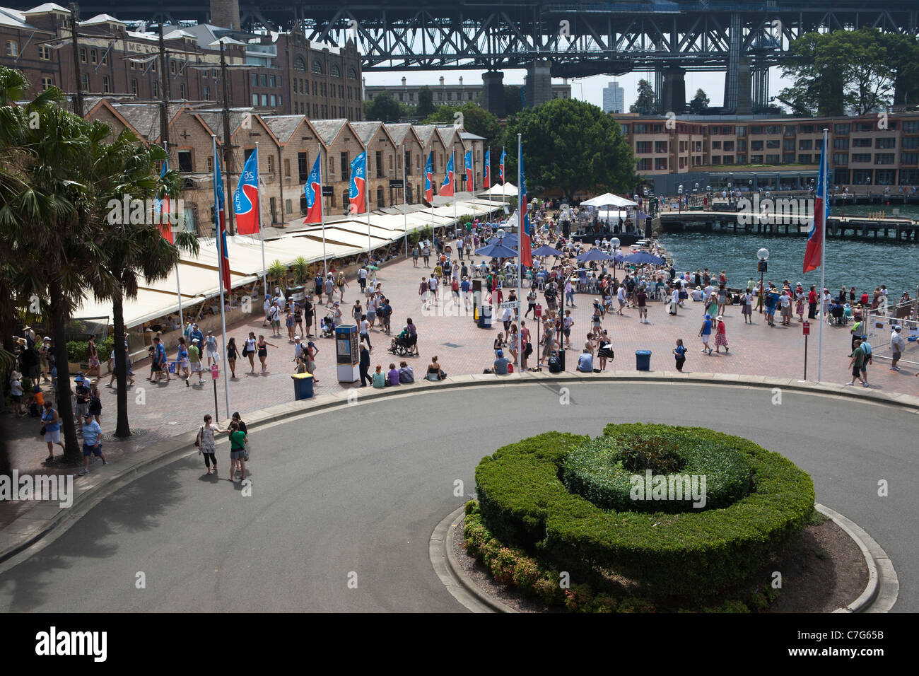 Campbells Cove restaurants, The Rocks, Sydney, Australia Stock Photo