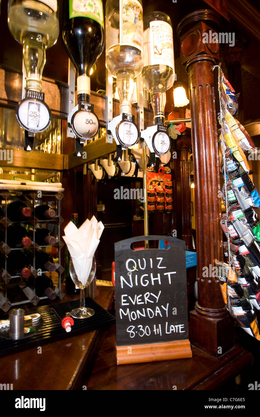 Pub Quiz at nightime in The Robert Browning Public House, Maida Vale, Little Venice, Central London, United Kingdom Stock Photo