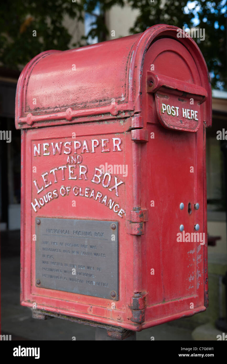 Historic letterbox Windsor, Sydney, Australia Stock Photo Alamy