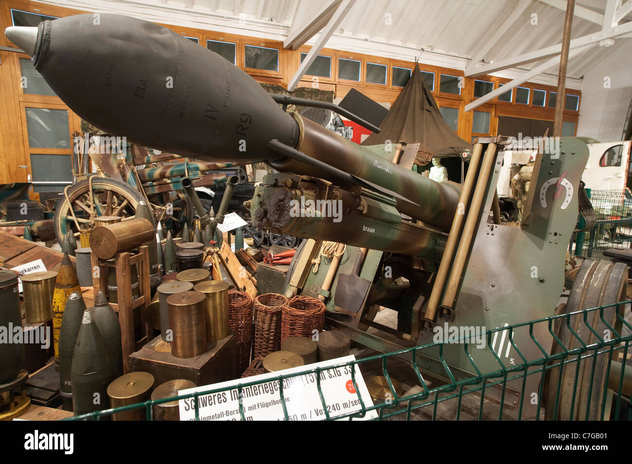 Luxembourg Country. Battle of the Bulge Museum in Diekirch.German Heavy