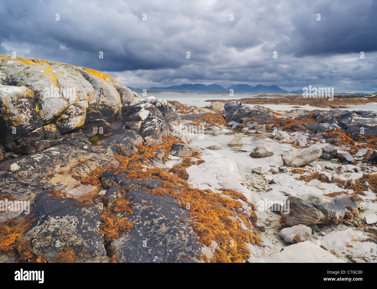 View towards the Twelve Bens mountain range, Connemara, County Galway