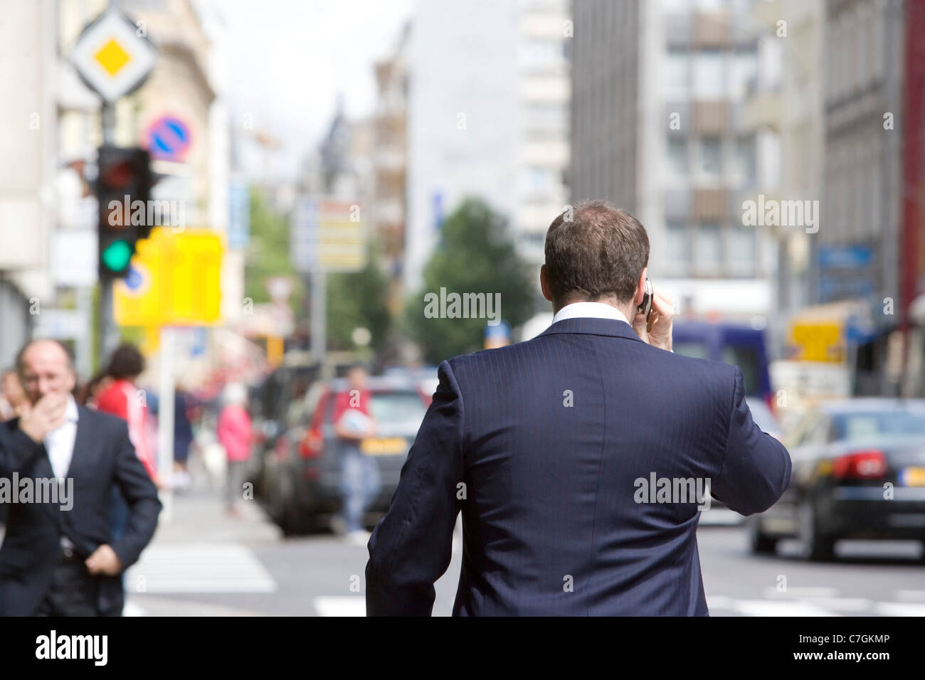 Banker mobile back view hires stock photography and images Alamy
