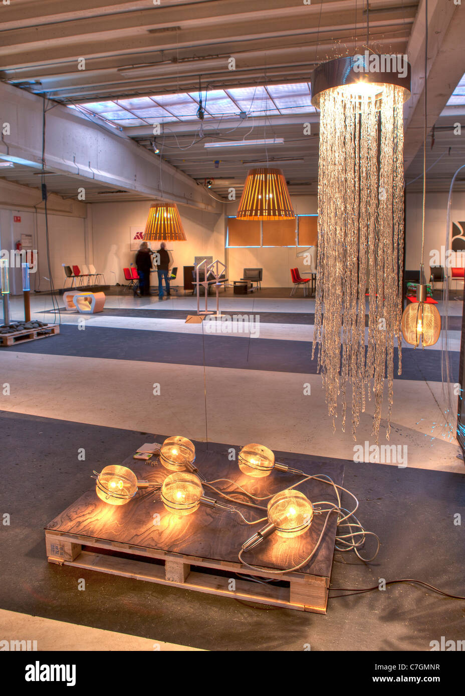 Lighting at Design Exhibition, Reykjavik Iceland Stock Photo
