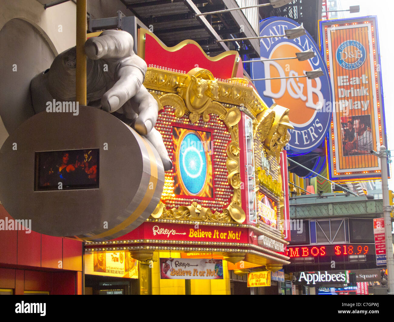 Times Square stores in New York City Stock Photo