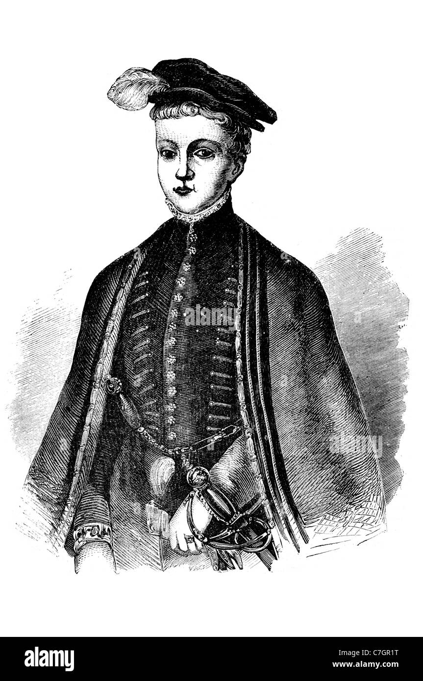 Henry Stuart 1st Duke Albany Lord Darnley king consort Scotland murdered murder heir regal royal kingly queenly princely imperia Stock Photo