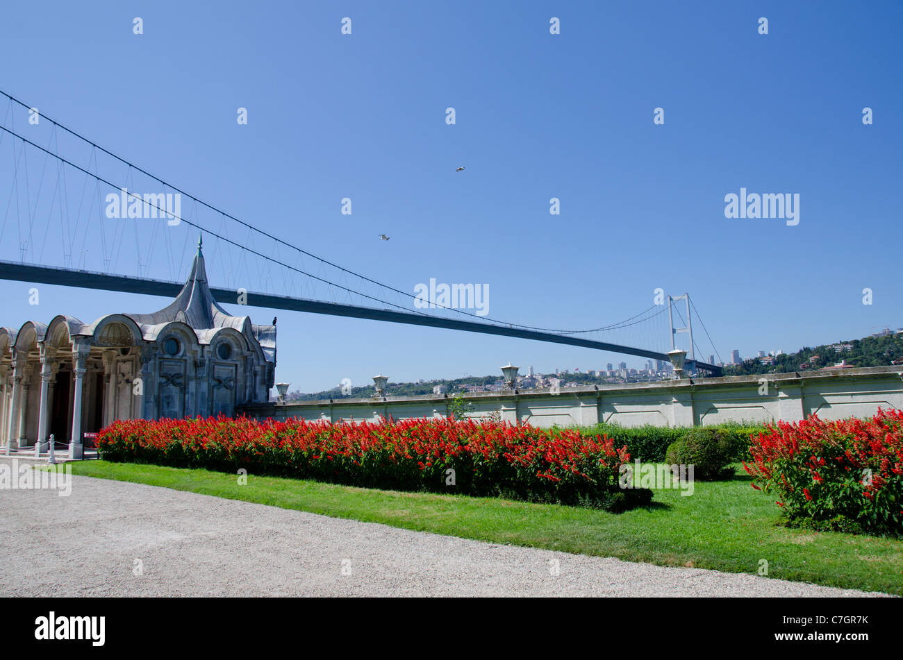 Turkey, Istanbul, Beylerbeyi Palace. Sultan Mahmud II summer palace ...