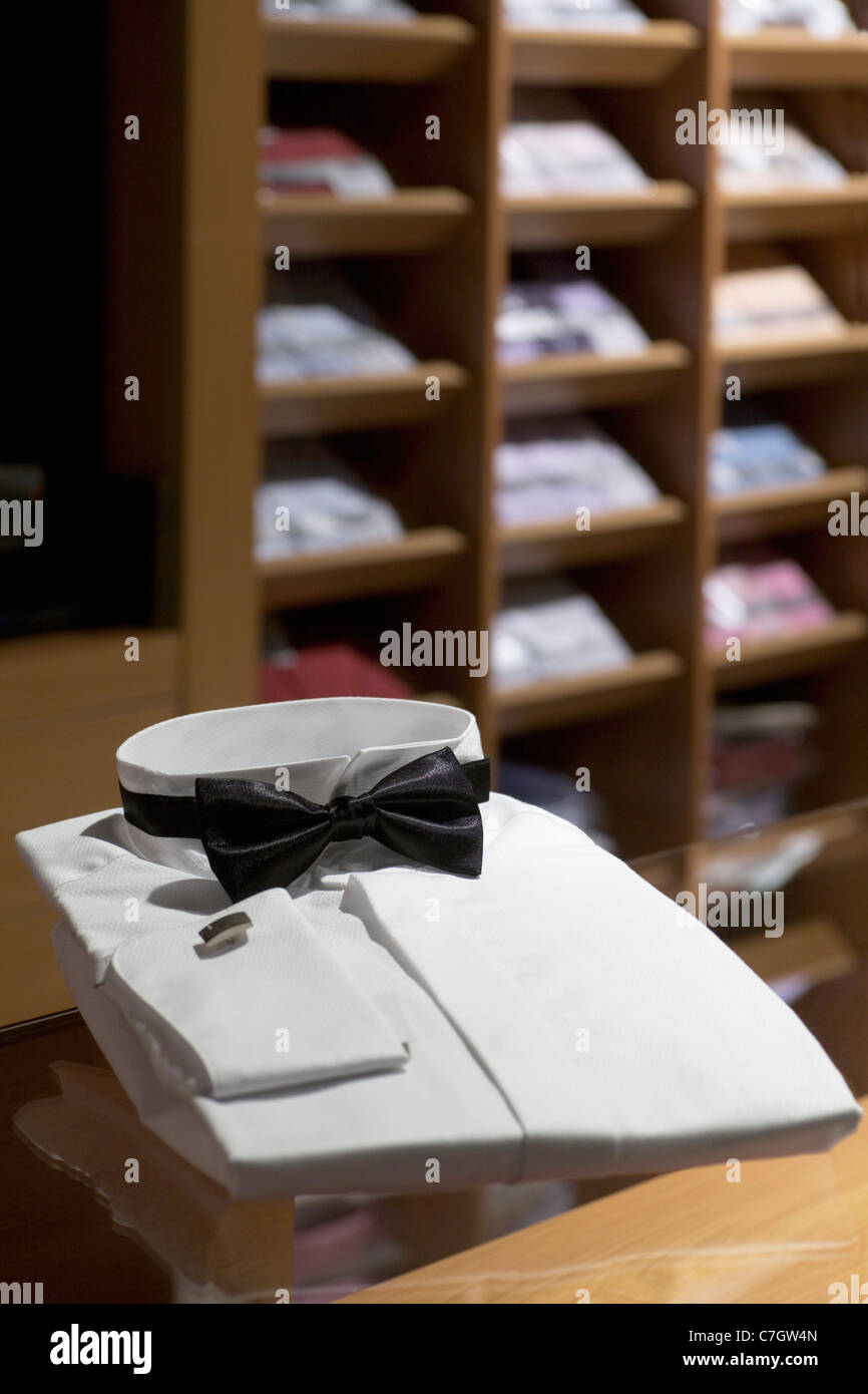womens tuxedo shirt and bow tie
