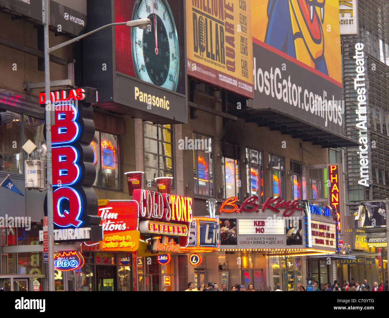 Times Square stores in New York City Stock Photo