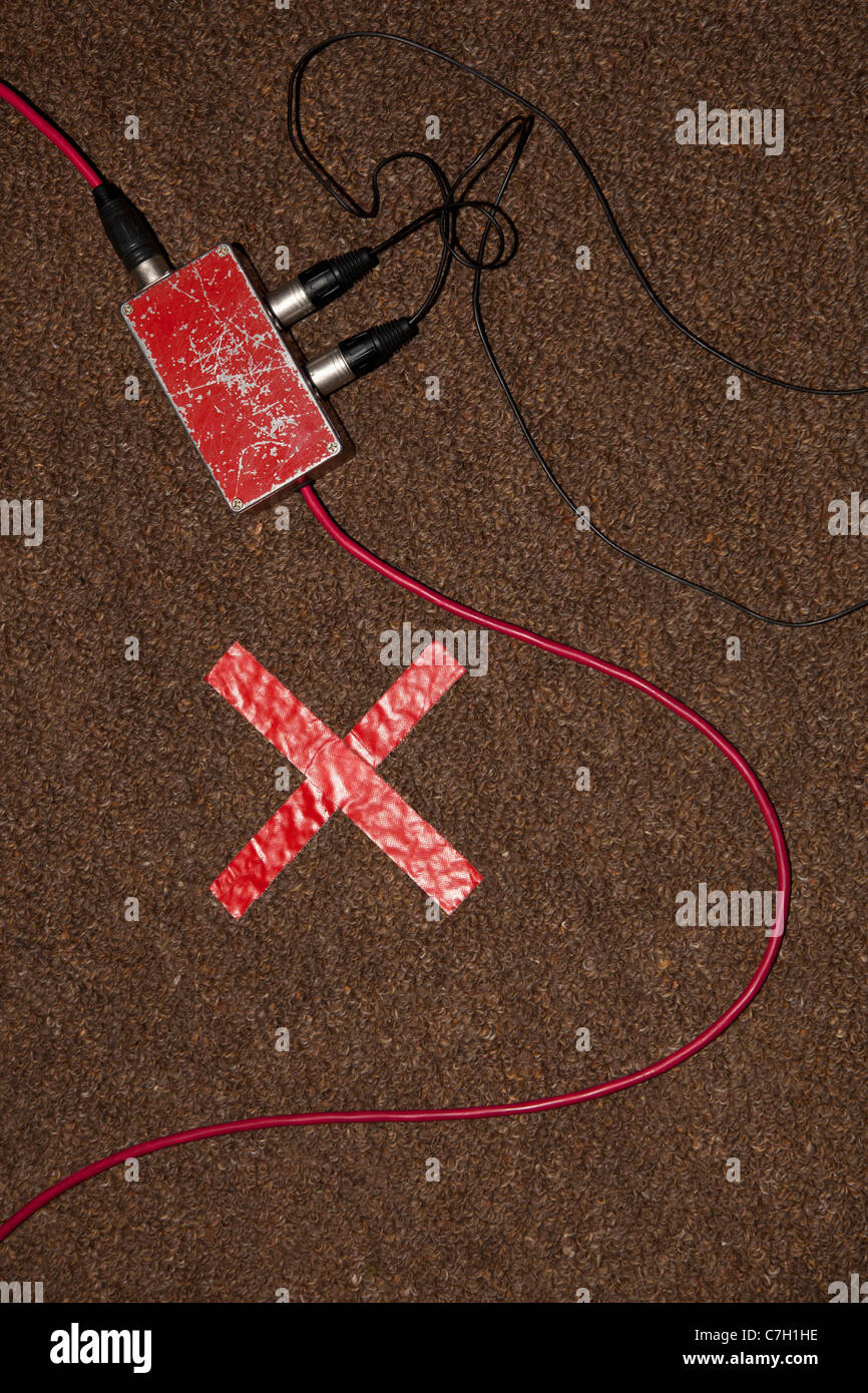 Tape, cables and an adaptor on a recording studio floor Stock Photo Alamy