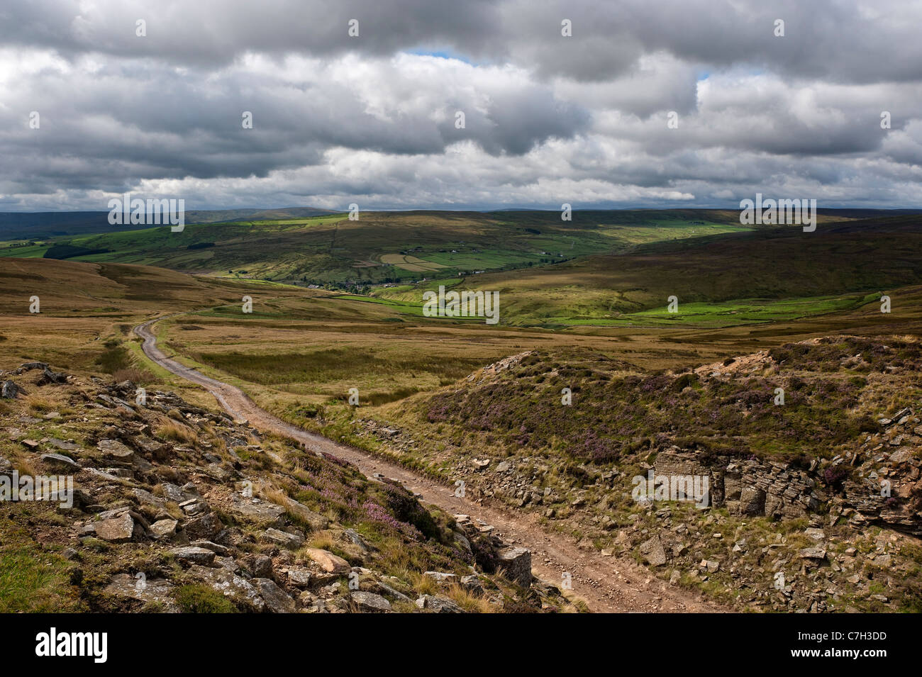 North Pennines above Rookhope Stock Photo