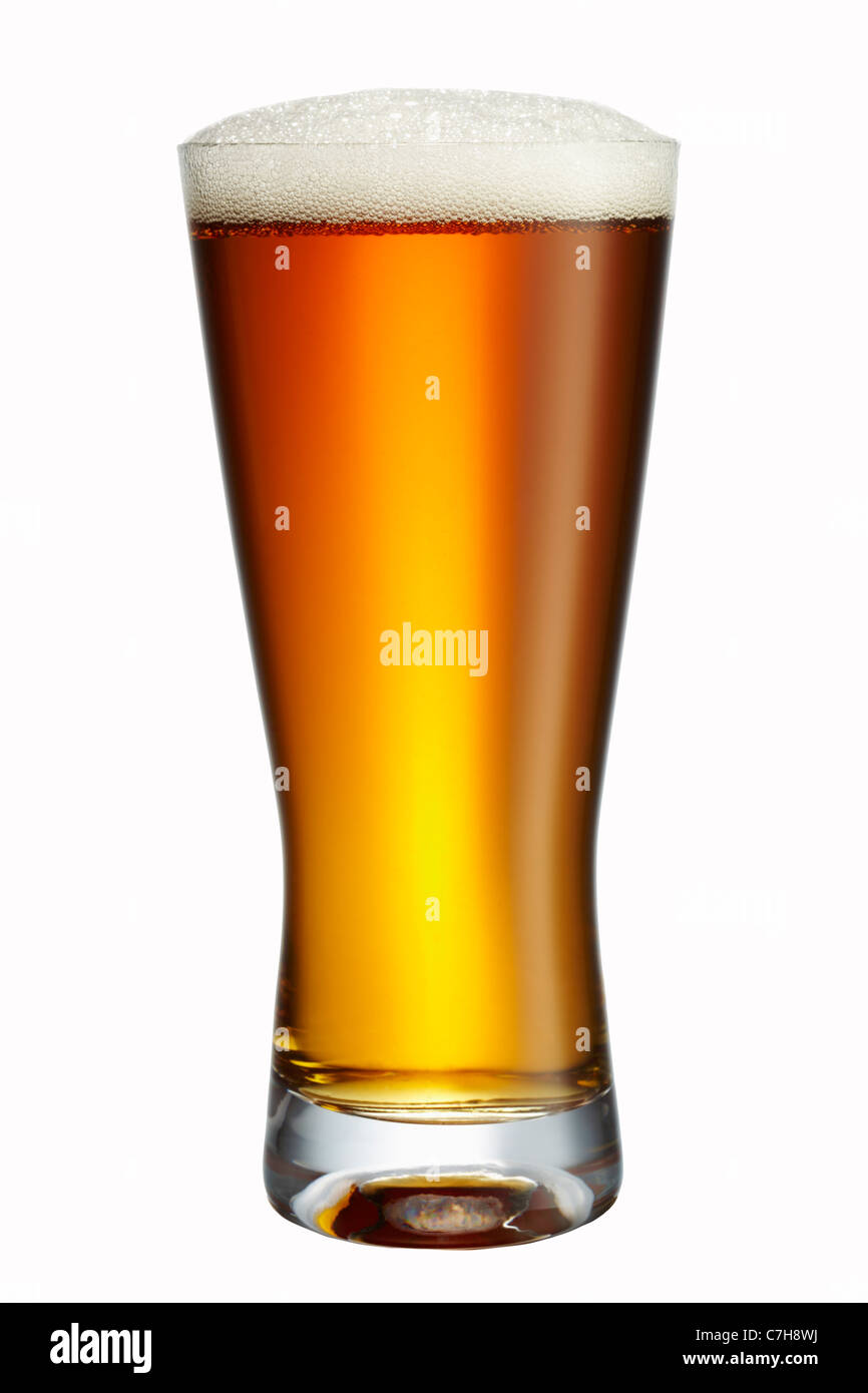 Glass of Lager Isolated Stock Photo Alamy