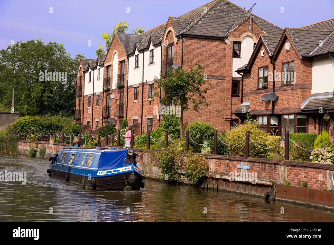 Canal side living Stock Photo