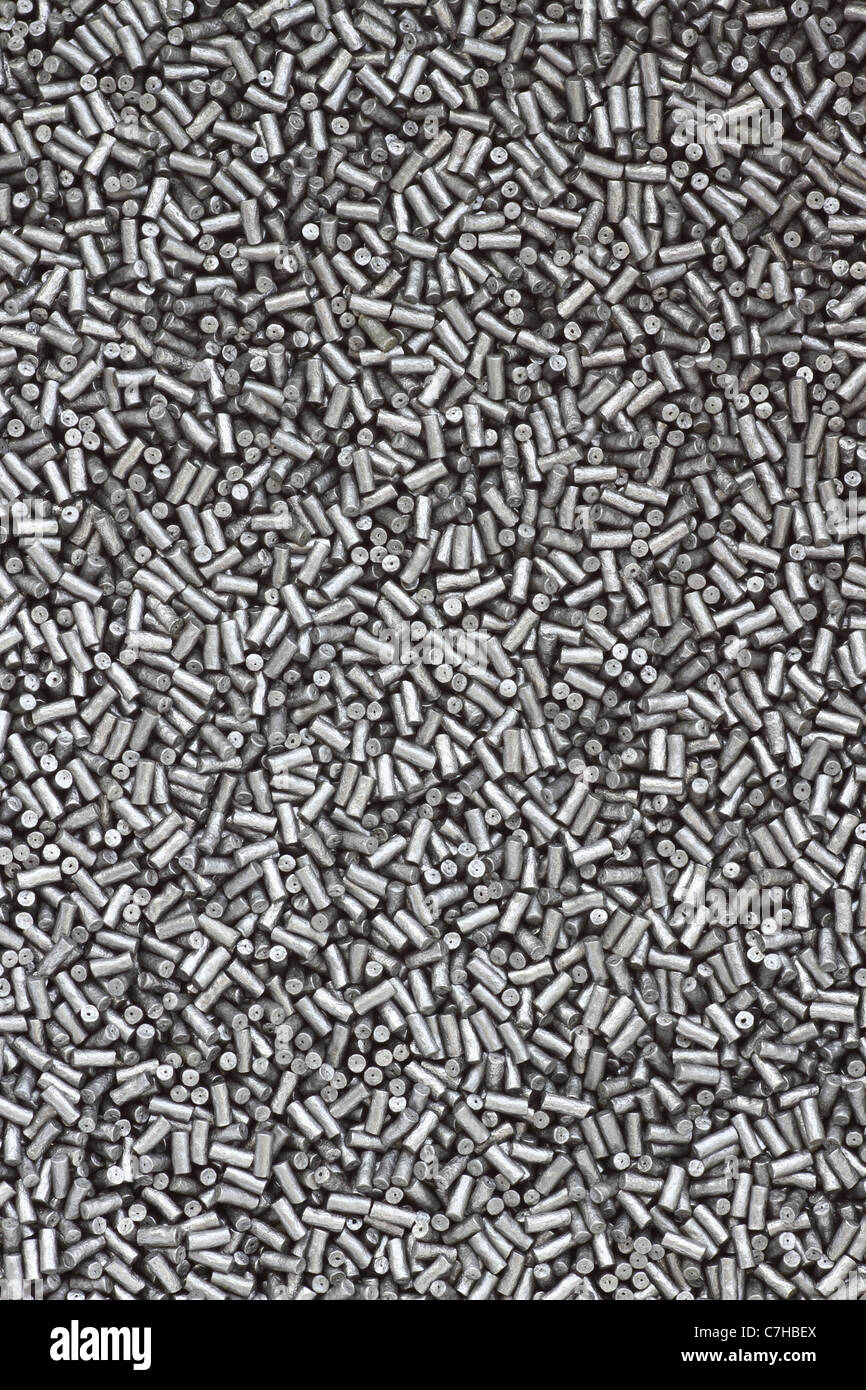 Closeup of modern smokeless powder grains Stock Photo