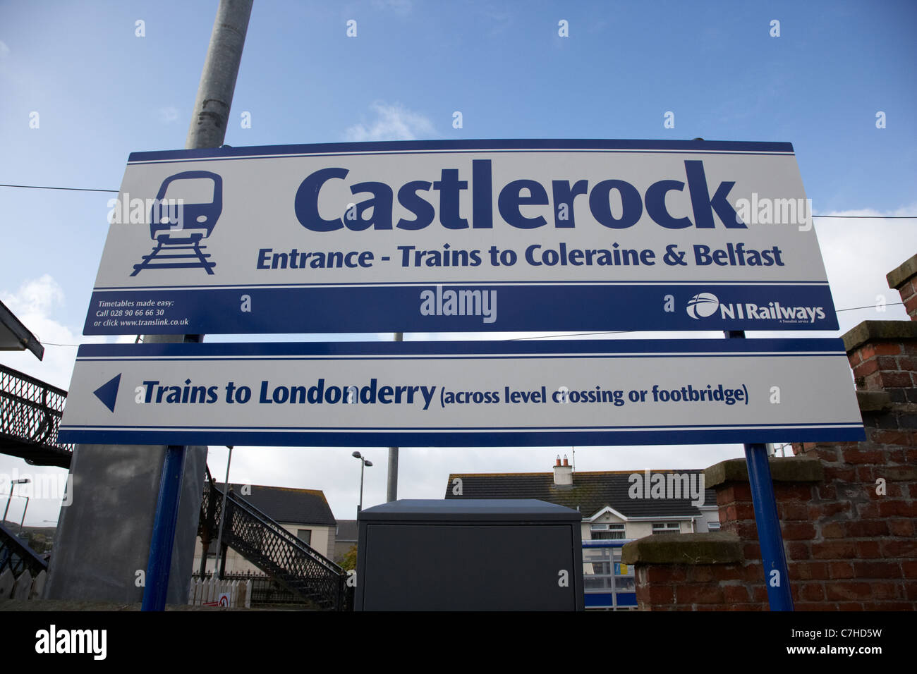 castlerock railway station northern ireland uk Stock Photo