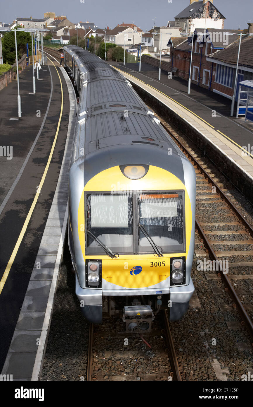 northern ireland railways passenger train at castlerock railway station northern ireland uk Stock Photo