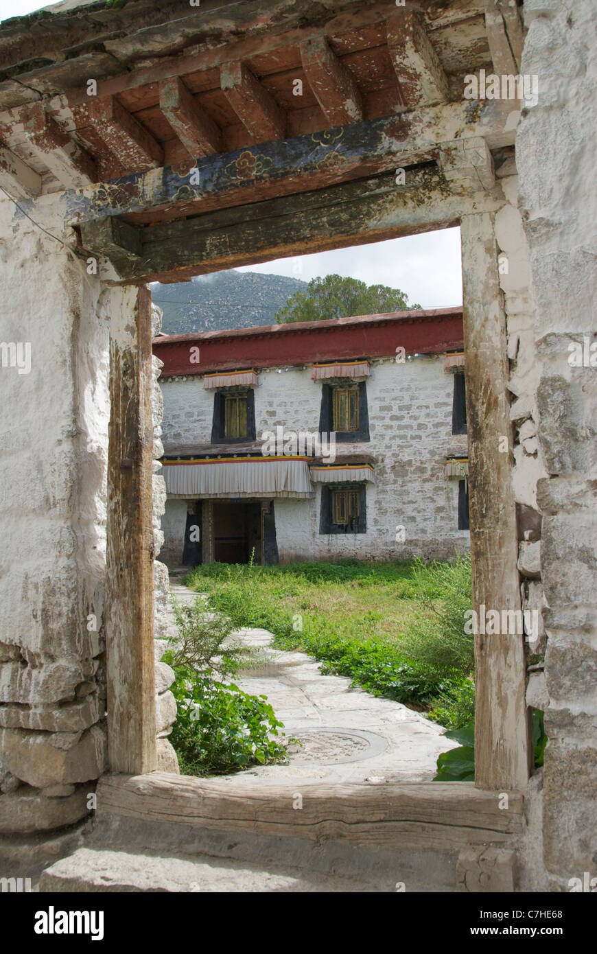 doorway Drepung monastery Stock Photo