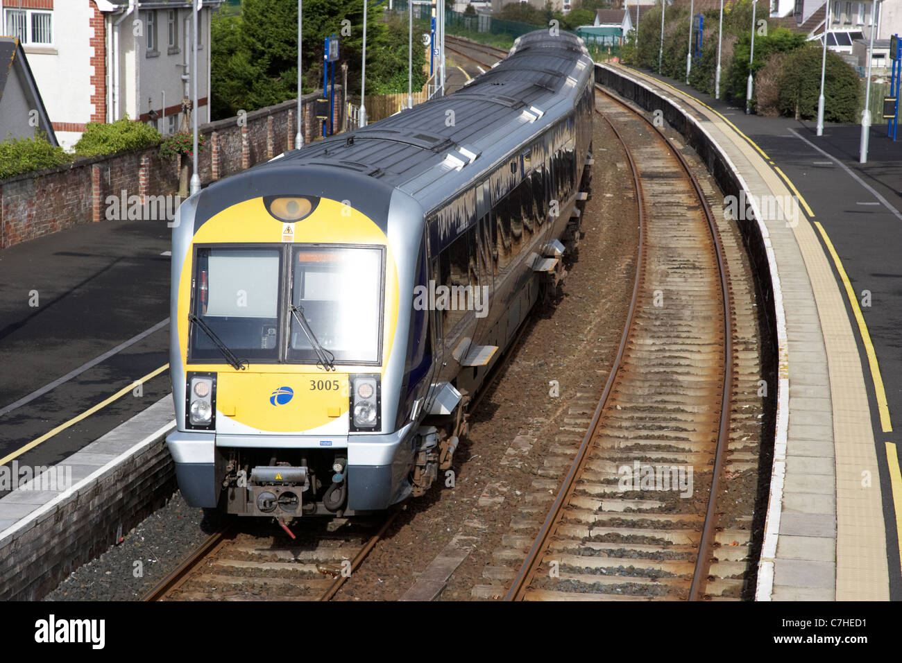 northern ireland railways passenger train at castlerock railway station northern ireland uk Stock Photo