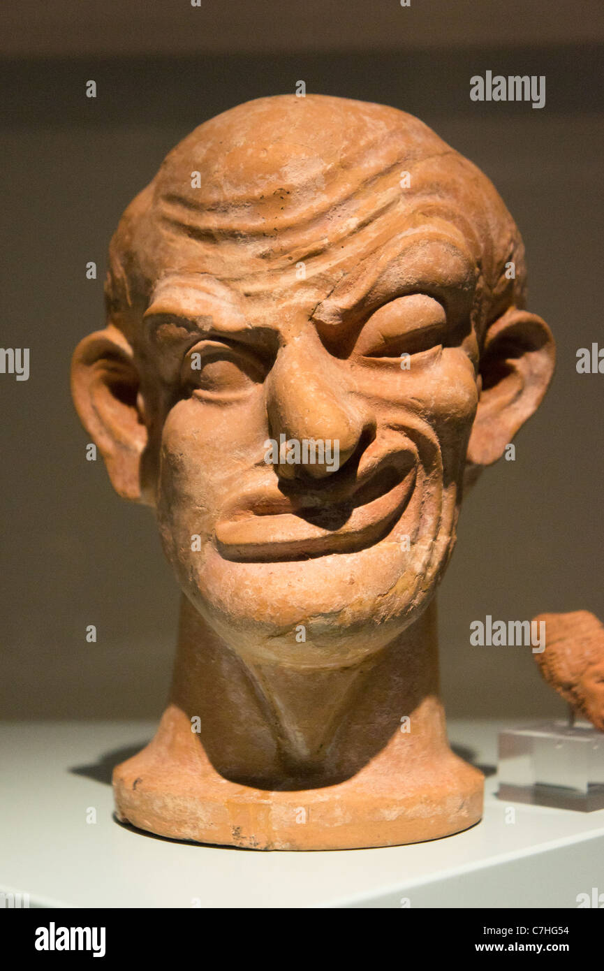 Grotesque face, National Museum of Antiquities in Leiden, Holland. Stock Photo