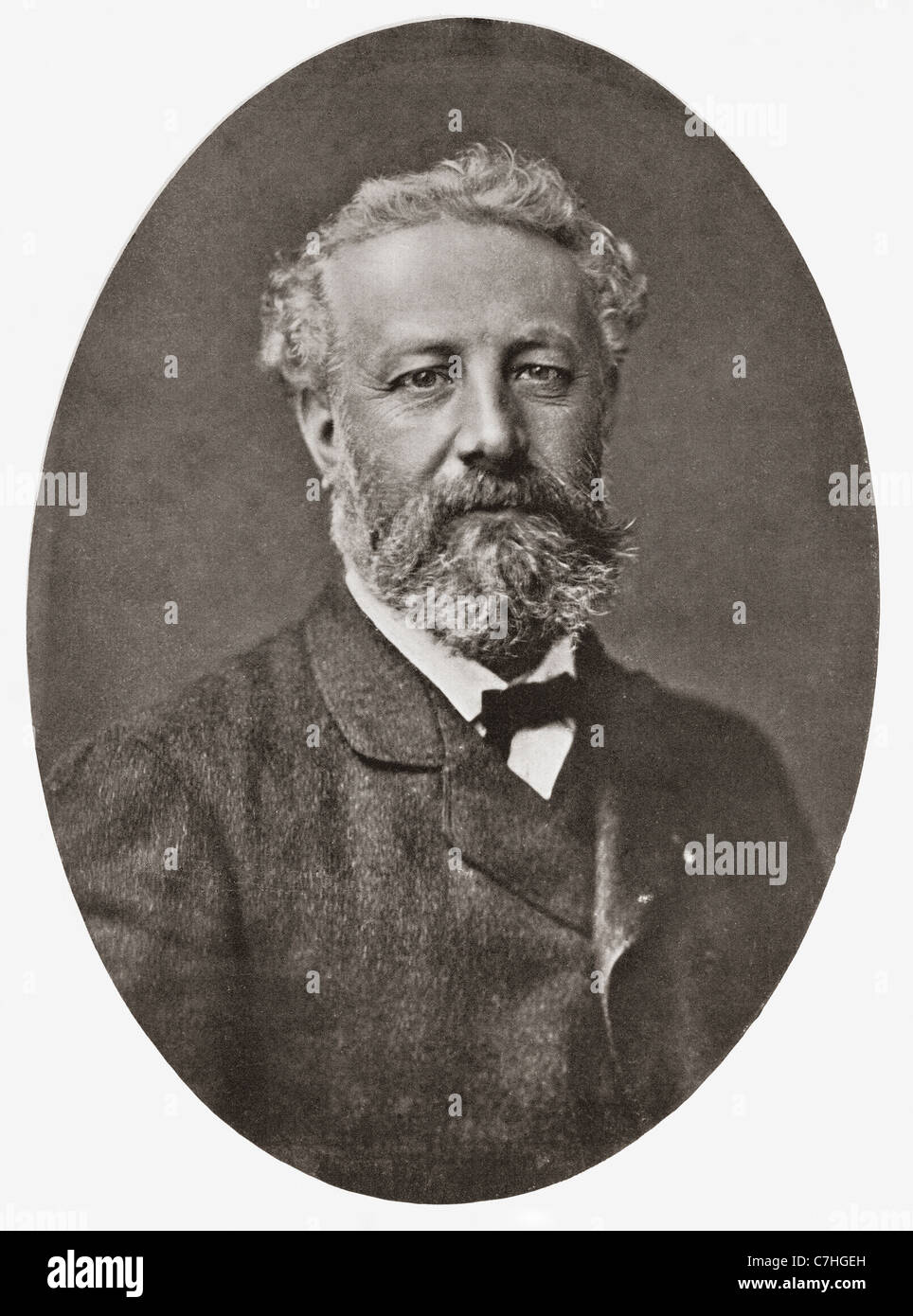 Jules Gabriel Verne, 1828 – 1905. French author. From Bibby's Annual published 1910. Stock Photo