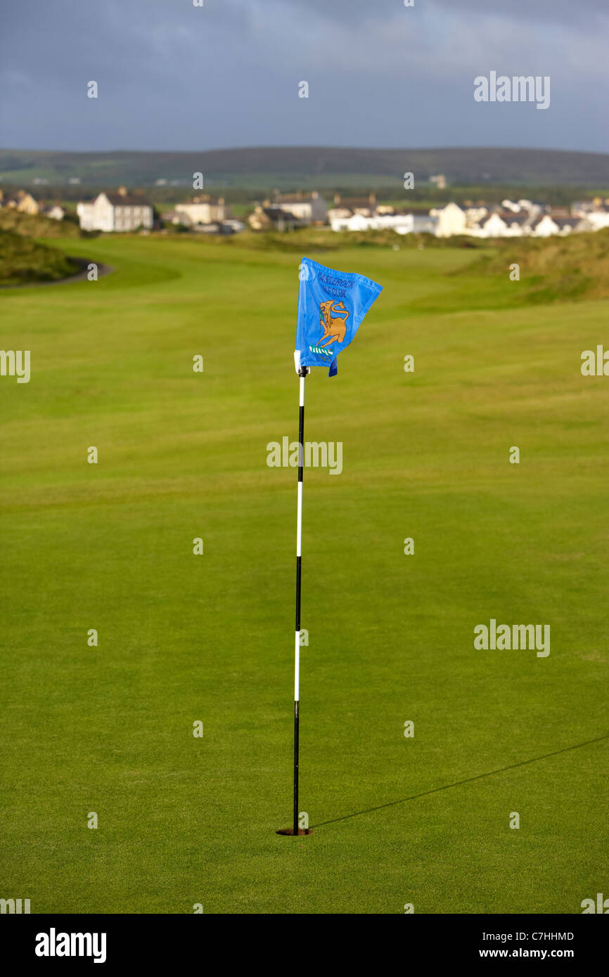 green and fairway at castlerock golf club irish links golf course