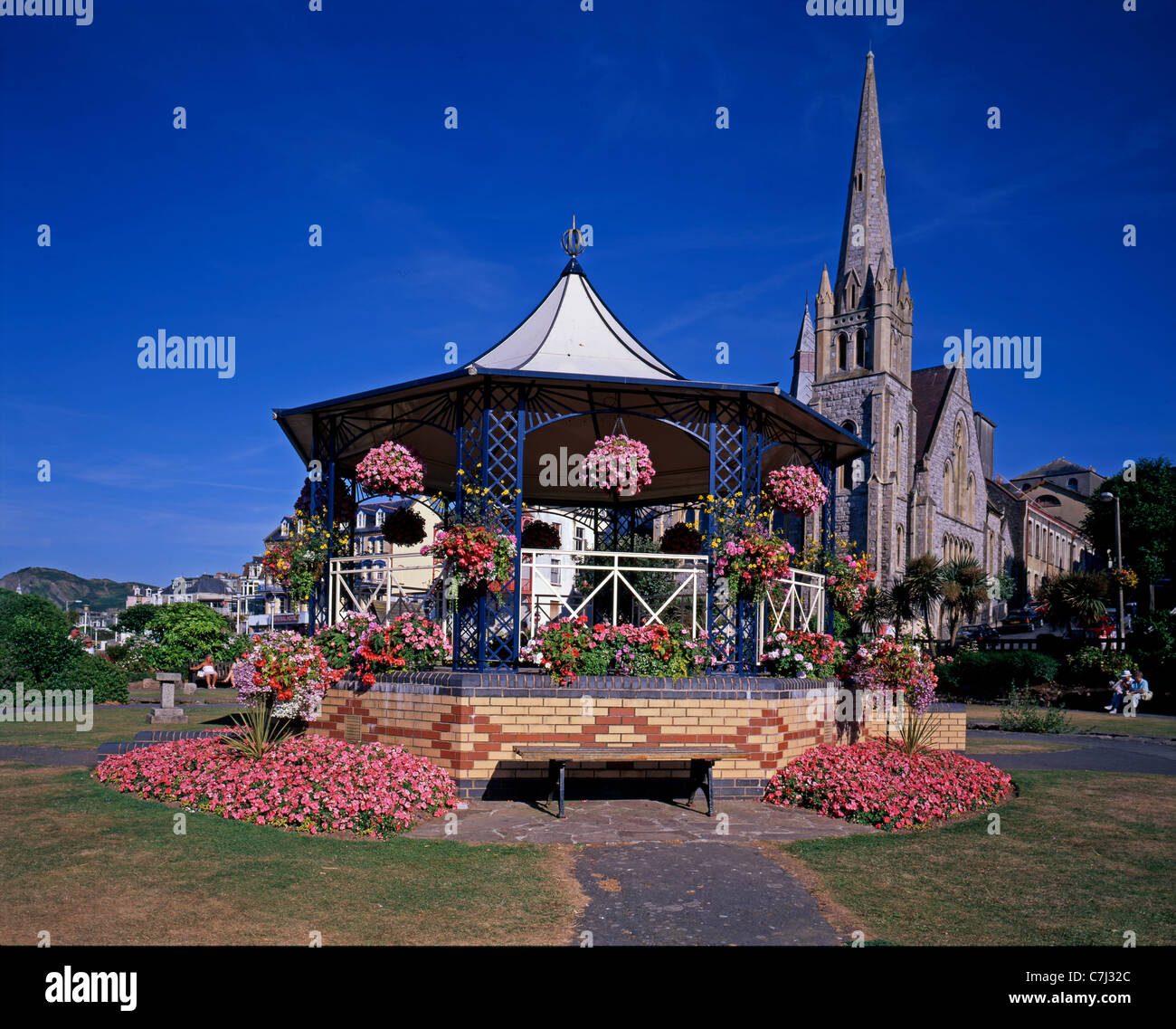 Runnymede Gardens, Flower garden Stock Photo Alamy