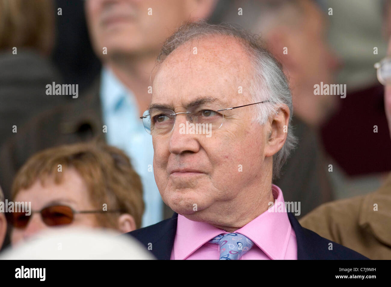 Michael Howard visiting Ffos Las horse racing course north of the town of Llanelli in the