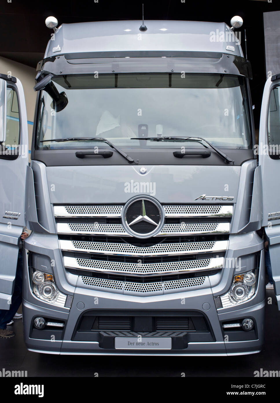 Mercedes Actros truck at Frankfurt Motor Show or IAA 2011 in Germany Stock  Photo - Alamy
