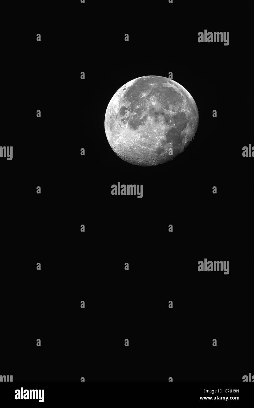 Moonlight in the night sky Black and White Stock Photos & Images - Alamy
