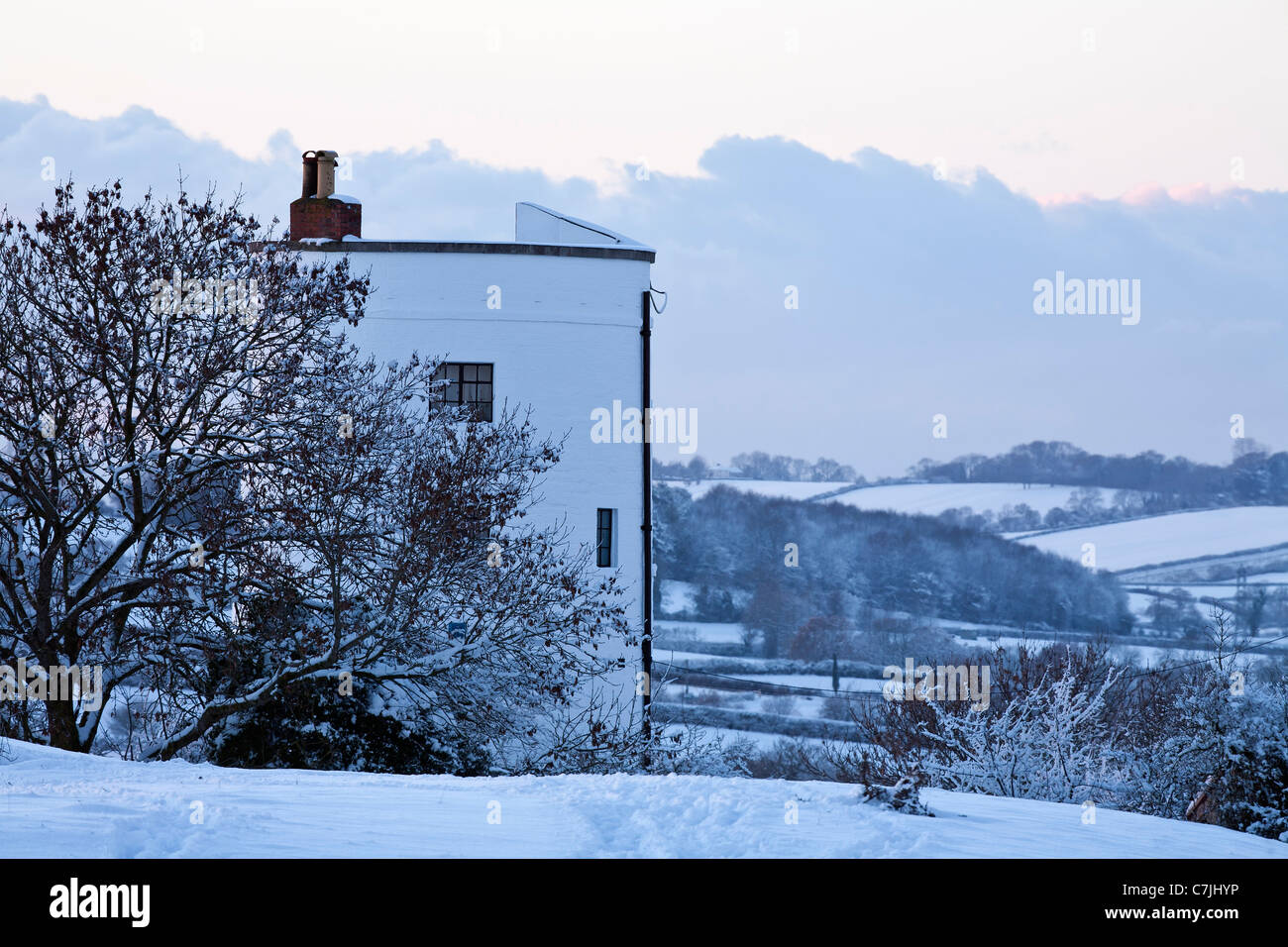 Walton Hill Windmill, Somerset, England Stock Photo