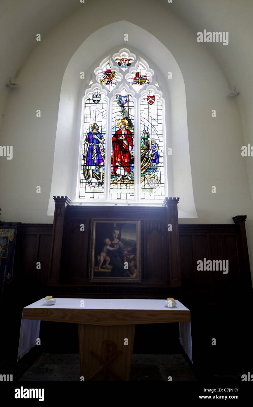 TRINITY CHURCH & STAINED GLASS WINDOW TRINITY JERSEY CHANNEL ISLANDS 20