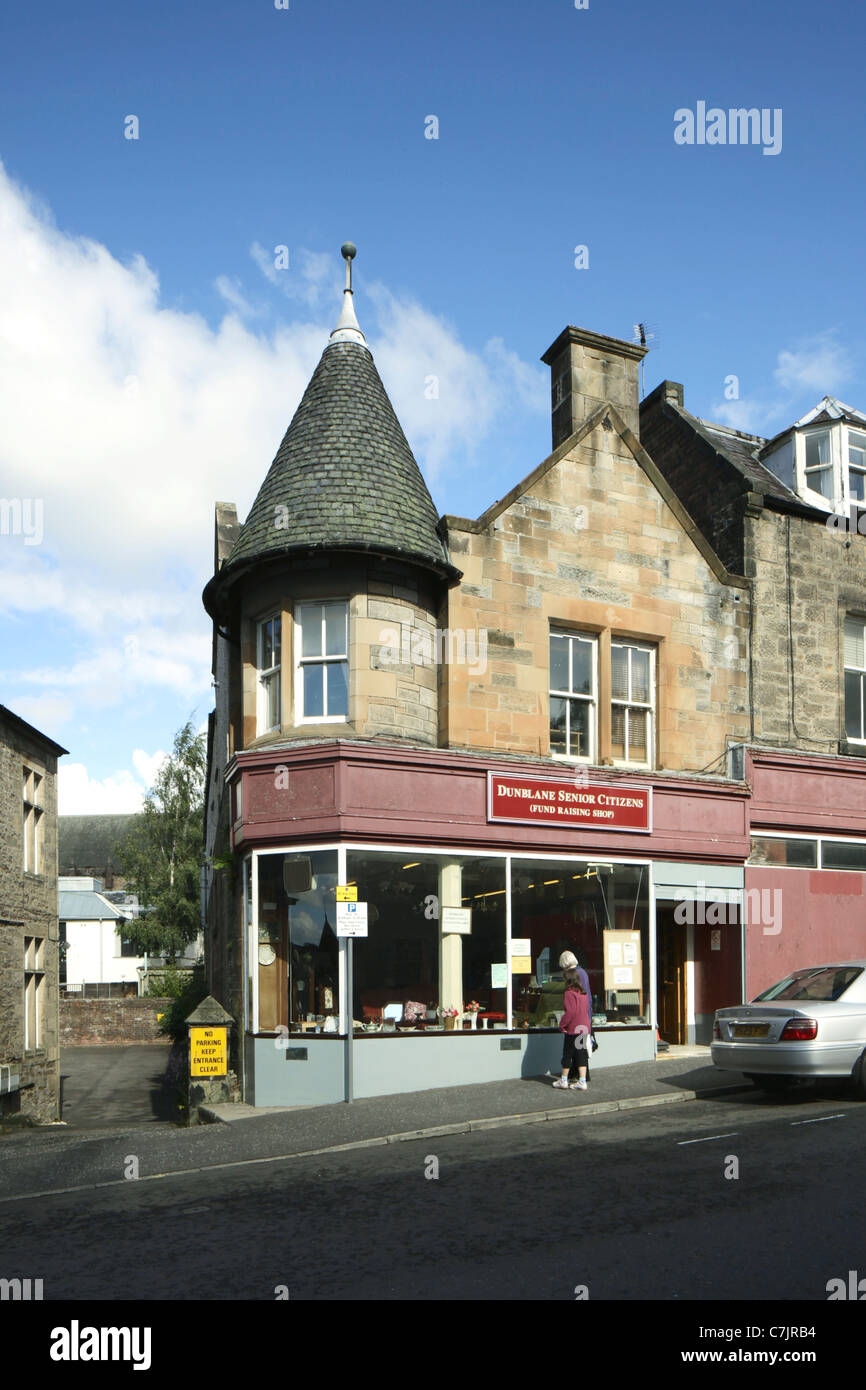Dunblane Senior Citizens fund raising shop Perthshire Scotland Stock Photo