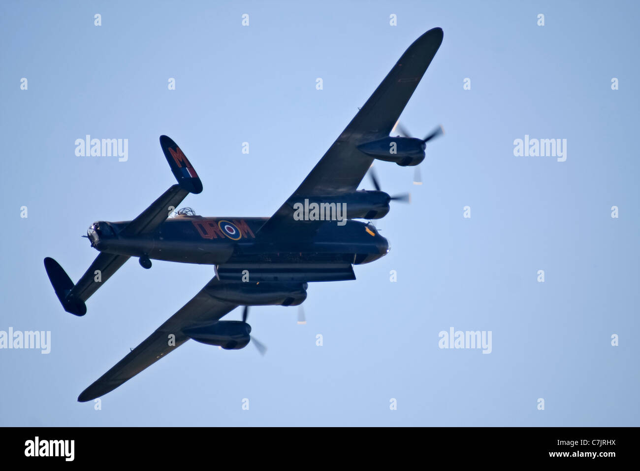 Lancaster Bomber from The RAF Battle of Britain Memorial Flight at the Royal International Air Tattoo Stock Photo