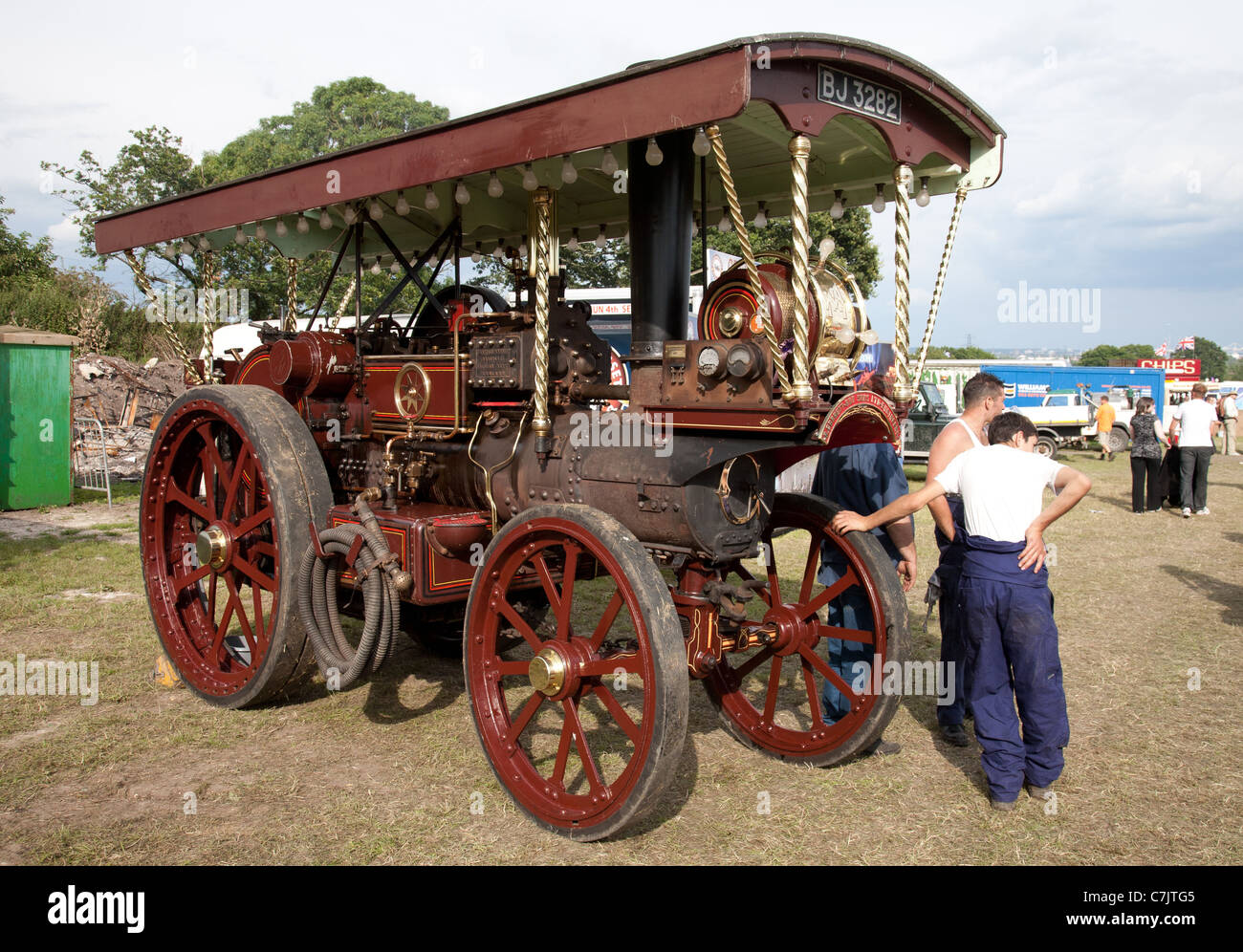 Vintage steam engine Netley Marsh Steam and Craft fair near Southampton Stock Photo