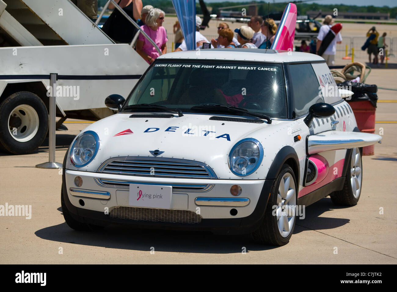 mini car on static display at Air Fest Show Stock Photo
