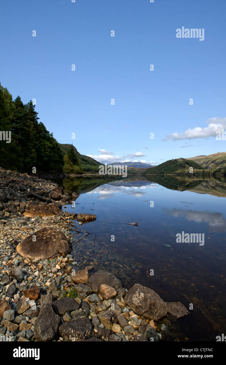 View along Thirlmere in the Lake District, Cumbria, England Stock Photo