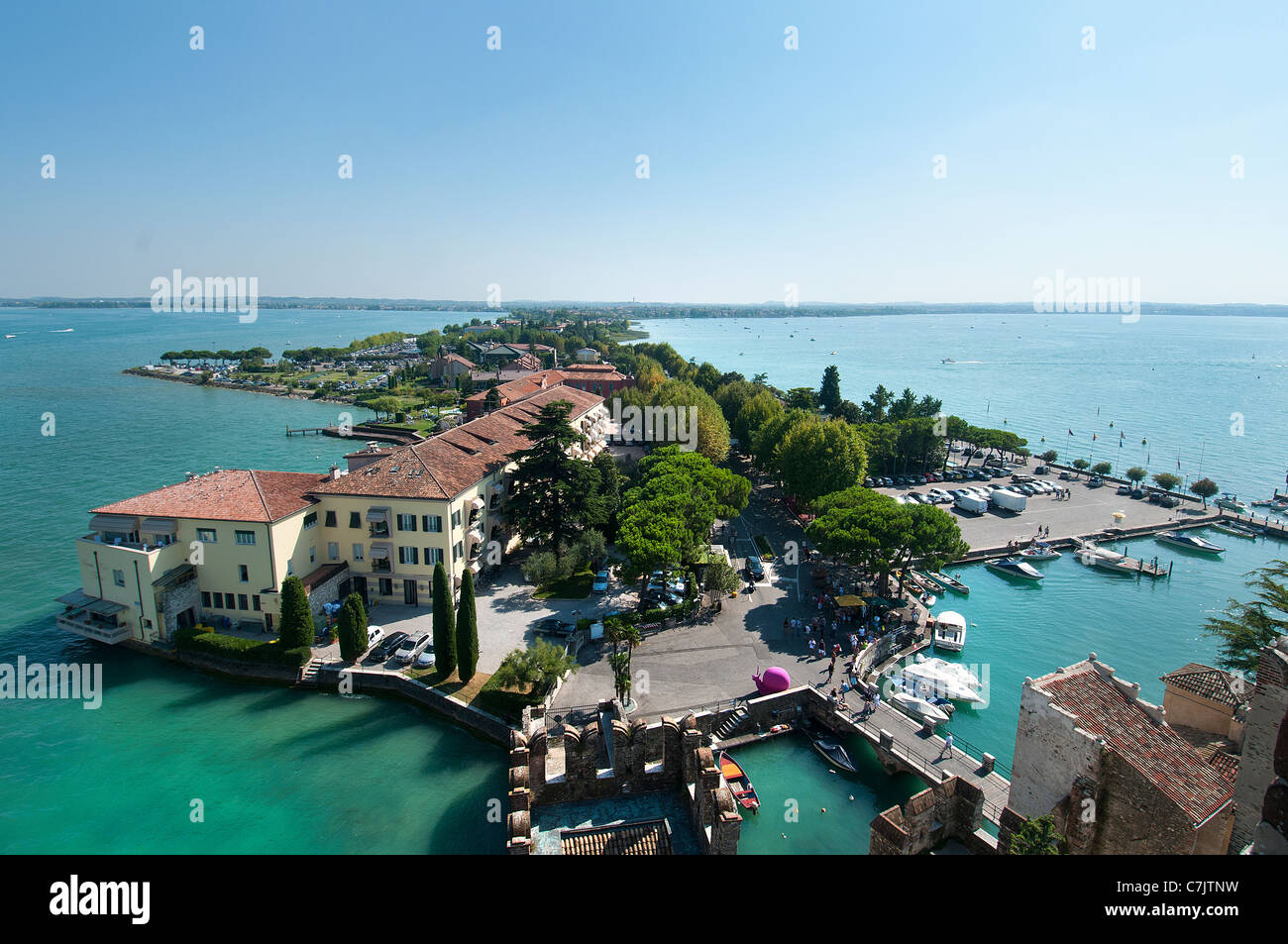 A view of Sirmione, Lake of Garda, Lombardia region, Italy Stock Photo