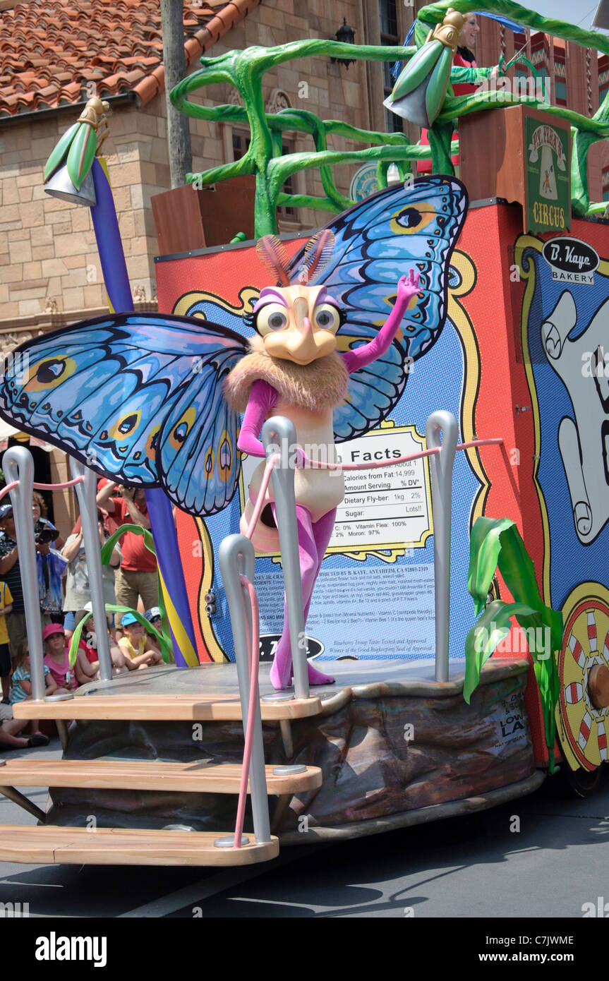 Gypsy From Disney Pixars A Bugs Life In The Countdown To Fun Parade On The Streets Of Walt Disney World Stock Photo Alamy